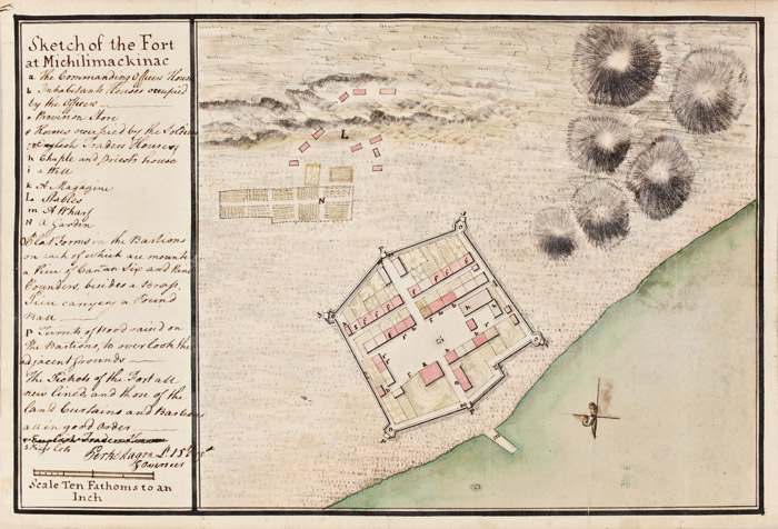 Colonial Michilimackinac 1765 Sketch